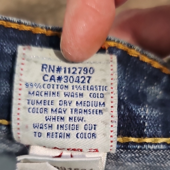 True Religion Women's Flare Low Rise Blue Jeans Size 28 - Picture 6 of 11